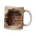 thumbnail image 4 of Taza de café Bookworm, taza para beber del Club de libros, taza con estante de biblioteca, Taza de cerámica con asa para oficina y hogar, taza de café Estilo B Macarena Taza de café amantes de los libros, 4 of 8