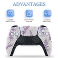 thumbnail image 4 of Lavender Floral Purple PS5/PS5 Pro/PS5 Slim Digital Disc Skin Sticker For Console And Controller Skins, 4 of 7