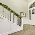 thumbnail image 4 of 8.9 FT Christmas Garland with Battery Operated Lights Artificial Garland with Pine Cones Berries for Stairs Mantle Door Indoor Outdoor Christmas Decor LED Lights (Battery not Included), 4 of 5