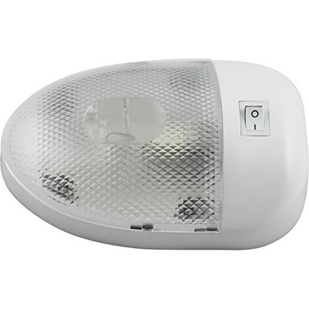 Warm White Single LED RV Dome Light with On/Off Switch and Removeable