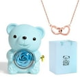 thumbnail image 1 of Preserved Rose Hug Bear Gifts for Women with Heart Necklace,Eternal Rose Flowers Bear Gifts for Wife Mom Grandma Girlfriend Christmas Valentines Day Birthday, 1 of 5