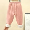 thumbnail image 4 of Gfyviroh Toddler Boys and Girls Pants Children's Thick Winter Warm Pants Casual Cotton Pleated Cuffed Trousers,3-15 Years, 4 of 6