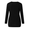 thumbnail image 5 of Camisetas de manga larga con cuello redondo y estampado informal de Navidad para mujer, blusa con bolsillos, camisetas Pompotops gfhjh15192, 5 of 5
