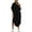 Black, variant on HAiming Shirt Dress for Women 2025 Casual Long Sleeve Lapel Loose Solid Color Button down Side Split Maxi Dresses