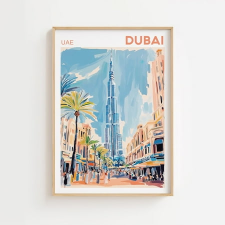 Dubai Travel Poster, Dubai Poster, Dubai Poster, Dubai Wall Art, Dubai Art Poster, Destinationposter, Travel Poster, Dubai Pop Art946, Unframed Poster Size 8x12