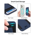 thumbnail image 4 of ExtreLife Magnetic Phone Wallet, Strong Magnetic Card Holder with 2 Card Slots Compatible for iPhone 17/16/15/14/13/12 Series, Slim Leather, Fits 7 Cards, 4 of 8