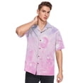 thumbnail image 5 of Ckdifva Pink Bubbles Mens Button Down Short Sleeve Shirt Casual Shirts Beach Hawaiian Shirts, 5 of 8