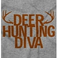 thumbnail image 2 of Deer Hunting Diva Antler Season Womens Plus Size Graphic Zipper Hoodie Brisco Brands 2X, 2 of 5
