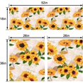 thumbnail image 2 of Wooden Sunflower Window Curtains Set with Valance 3pcs Farmhouse Sunflower Kitchen Curtains Sets Vintage Floral Curtain Drape Short for Bathroom and Bedroom Living Room Window, 2 of 6