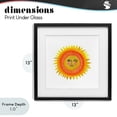 thumbnail image 4 of Stupell Industries Eclectic Eccentric Bohemian Sun Black Framed Print Under Glass, 13 x 13, by Katherine Herrell Studio, 4 of 8