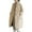 #0412-Beige, variant on Pounoo Womens Warm Long Jacket Women's Warm Lightweight Quilted Down Cotton Long Sleeve Jacket Solid Color Coat
