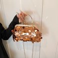 thumbnail image 3 of Bolso de mano de noche con lentejuelas, elegante bolso cruzado de gran capacidad para mujeres y niñas, 3 of 9