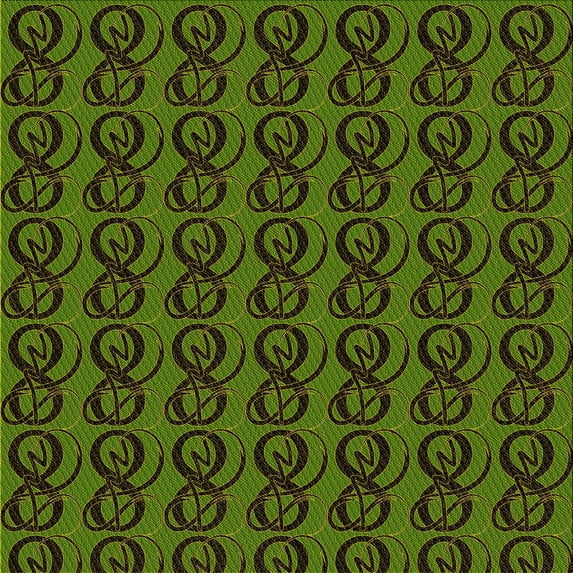 Ahgly Company Machine Washable Indoor Square Transitional Dark Forest Green Area Rugs, 6' Square