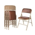 thumbnail image 2 of Hampden Furnishings Bernadine Collection Vinyl Folding Chair, Brown, Pack of 4, 2 of 4