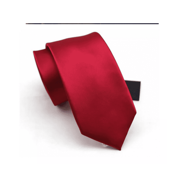 Corbata Delgada para hombre color Rojo Bordo