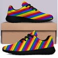 thumbnail image 3 of Rainbow Pride Shoes Men Women Fashion LGBT Sneakers Adult Lightweight Breathable Running Shoes Black Size 8.5, 3 of 7