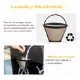 thumbnail image 2 of Filtros De Cafe Reutilizables De Forma Cónica 6 A 12 Tazas Con Paquete De 2pz, 2 of 9