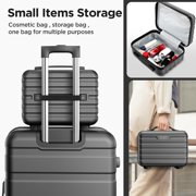 Hardside Luggage 11 Pcs Set, Hardshell Suitcases with Spinner Wheels & Lock, 14 Travel Case, 20 Carry-On Luggage, 24 Checked Luggage, 28 Checked Luggage, Black
