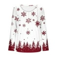 thumbnail image 5 of Elvqul Merry Christmas Tops for Women Christmas Winter Shirts Crewneck Graphic Long Sleeve Womens Tops, 5 of 5