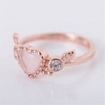 thumbnail image 3 of Heart Shaped Wings Ring Zircon Inlay Rose Gold Silver Base Metal Unisex Design and Gift for Women Heart Jewelry Fashion Ring Statement Ring, 3 of 5
