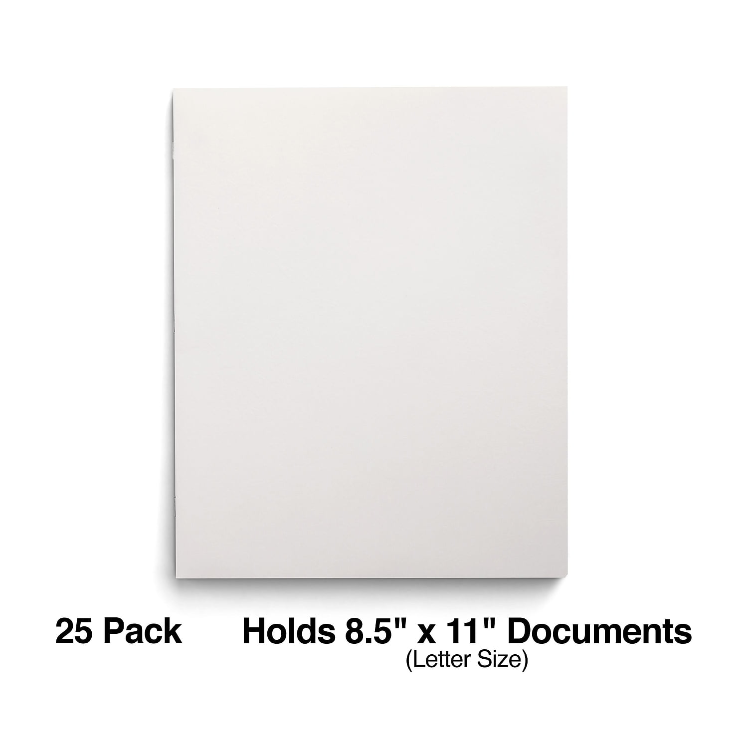 Staples School Grade 2 Pocket Folder with Fasteners White 25/Box 27545-CC