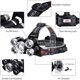 thumbnail image 2 of Linterna frontal ZHAOCHENG recargable 12000 lm 5 LED 4 modos de Luz USB clase energética A+, 2 of 5