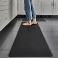 thumbnail image 3 of Alfombra de cocina de PVC, gruesa, antifatiga, acolchada y antideslizante Negro 2 Piezas, 3 of 9