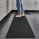 thumbnail image 3 of Alfombra de cocina impermeable, alfombra de piso, felpudo grueso, alfombra antideslizante antifatiga para Negro 2 Piezas, 3 of 9