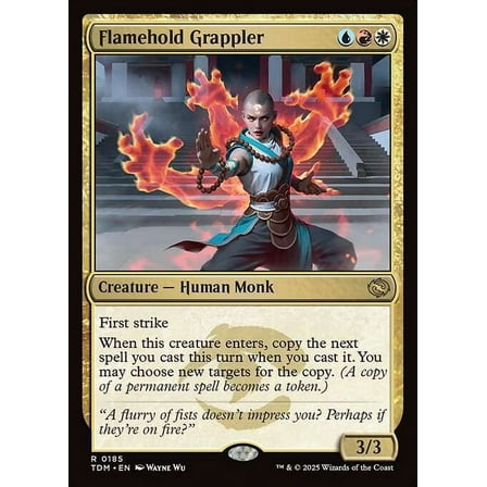 MtG Tarkir: Dragonstorm Rare Flamehold Grappler (FOIL) #185