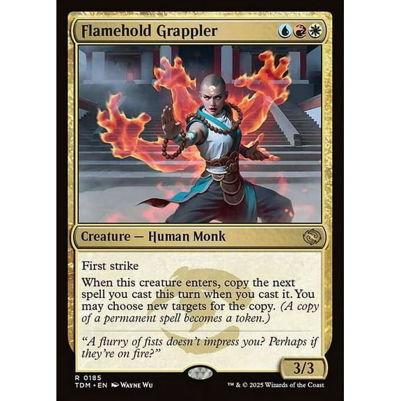 MtG Tarkir: Dragonstorm Rare Flamehold Grappler (FOIL) #185