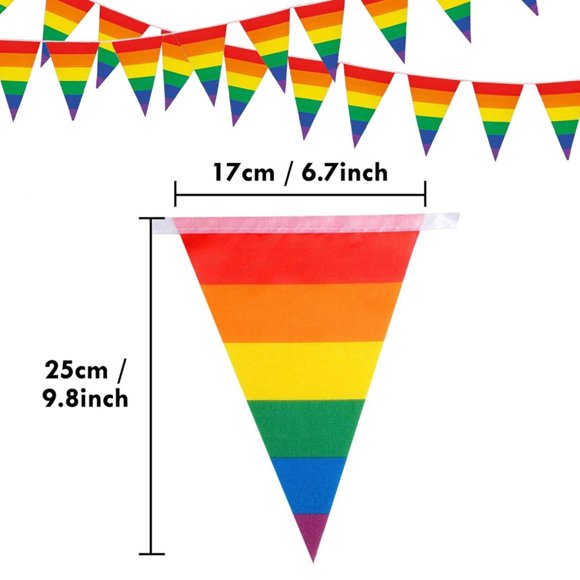 Bannière de Fanions Fierté Arc-en-Ciel Fanions Fierté Gay Bannière pour Bar Fête Extérieure Décorations de Jardin