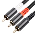 thumbnail image 2 of Cable Adaptador RCA y Subwoofer y Cable 1X RCA una 2X RAC Cable de Audio 1 Rca una 2 Rca Amplificador de Potencia Cable de Audio, 1, 2 of 5