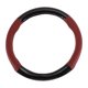 thumbnail image 1 of Funda para volante de cuero artificial PU Unique Bargains ABS Protector de volante de automóvil 14.96" Negro Rojo Vino patrón de fibra de carbono 1Pc, 1 of 6