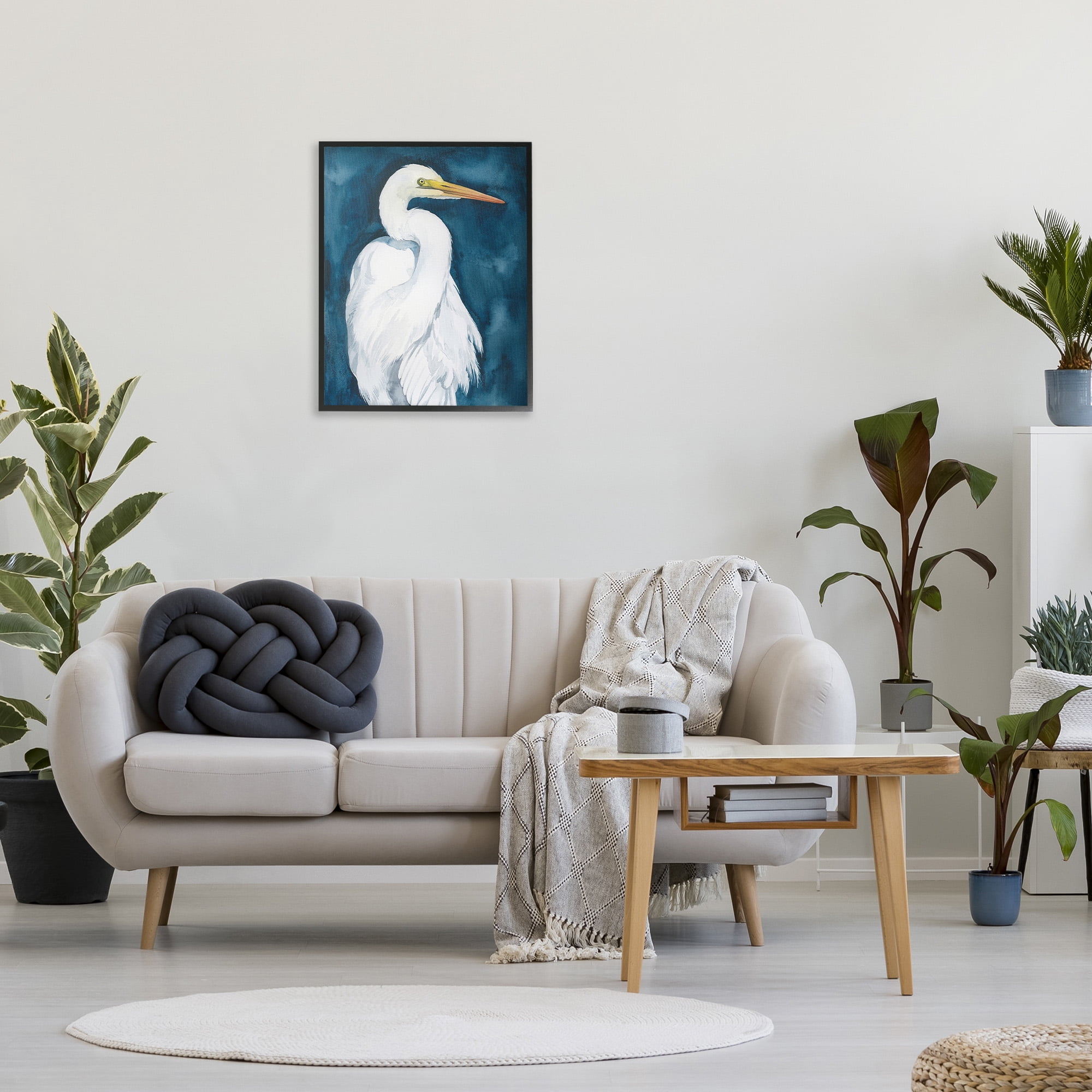 Stupell Industries Sea Bird Portrait Animals & Insects Painting Black Framed Art Print Wall Art, 24 x 30
