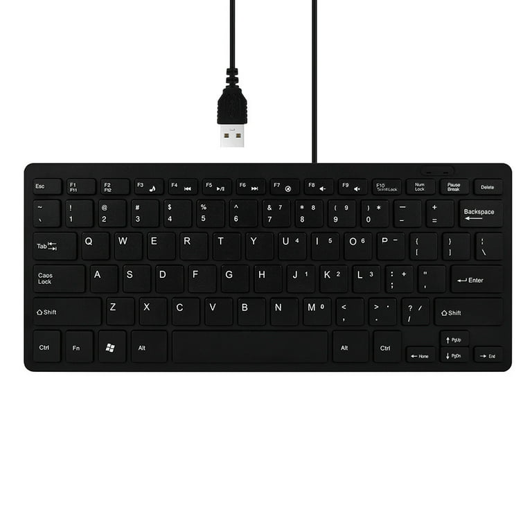 Super Slim USB 2.0 Mini Multimedia Wired Keyboard 78 Keys For