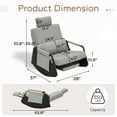 thumbnail image 5 of AECOJOY Rocking Chair with Pull-out Footrest for Nursery, Glider Recliner 3-Position Adjustable Backrest with Side Pocket , Dark Gray, 5 of 7