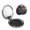 Round Shape, variant on Owl Galaxy Flower Art Portable Double-Sided Face Mirror Square, Magnifying Compact Pocket Mirror with PU Leather Cover