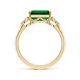 thumbnail image 2 of ANGARA Lab Grown 2.25 Ct Emerald-Cut Emerald Side Stone Engagement Ring for Women in 14K Yellow Gold (Size-9x7mm) | May Birthstone, Anniversary, Jewelry Gift for Women | Lab-Grown Emerald Ring, 2 of 8