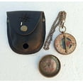 thumbnail image 5 of Nautical Poem Engraved Brass Pocket Sundial Compass with Leather Case, 5 of 5