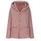 thumbnail image 4 of Chaqueta Wancir para mujer, de franela con forro de sherpa, abrigo cálido de gran tamaño con capucha y botones de polar, 4 of 6