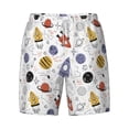 thumbnail image 4 of Lsque Mens Swim Trunks Rocket Planets Pattern - Bathing Suit Compression Liner - Beach Swim Shorts Swimwear - (S-3XL) - Stretch Quick Dry -3X-Large, 4 of 9