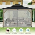 thumbnail image 5 of Aoodor Universal 10 x 12 ft. Gazebo Replacement Mosquito Netting Screen 4-Panel Sidewalls with Double Zipper for Patio Backyard Deck and Lawns (Only Netting), 5 of 9