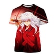 thumbnail image 4 of Nueva Camiseta Casual Inuyasha Impresión 3D De Manga Corta De Personalidad De Moda Para Hombres, 4 of 4