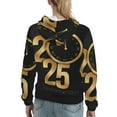 thumbnail image 7 of Daiia 2025 Happy New Year Pattern Women's Fashion Hoodies & Sweatshirts with Kangaroo Pocket Hooded Sweatshirt with Eye-catching Drawstrings-Medium, 7 of 7