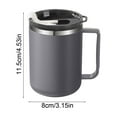 thumbnail image 3 of Stainless Steel Insulated Travel Mug Tumbler with Lid 430ml Double Wall Vacuum Sealed Leakproof Cup for Hot Cold Beverages Office Commute 1-Pack, 3 of 6
