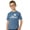 Denim, variant on Kids WHITE LOGO Surfer Youth T-shirt, Large Neon Coral