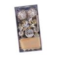 thumbnail image 2 of Conjunto de 30 adornos navideños para fiestas, año Nuevo, cumpleaños o cualquier otra ocasión. Decoraciones navideñas, recuerdos de fiesta. Oro, 2 of 9
