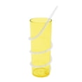 thumbnail image 4 of Mainstays Lemon Yellow Plastic Curly Straw Drinking Tumbler, 12.3 fl oz, Lightweight & Reusable Cup, 4 of 6