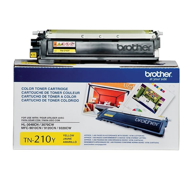 Brother Genuine Standard Yield Yellow Toner Cartridge Tn210y Page Yield Up To 1 400 Pages Walmart Com Walmart Com