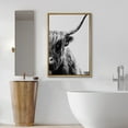 thumbnail image 2 of PixonSign Framed Canvas Print Wall Art Black & White Shetland Cow Farmhouse Decor Rustic Decor Nature Animals Modern Art Realism Cozy Decorative Colorful Multicolor - 24"x36" Natural, 2 of 5